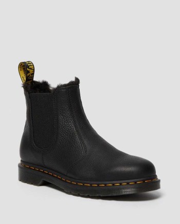 Dr Martens 2976 Faux Fur Lined Chelsea Cizmy Damske Čierne | 2360-LGTOP